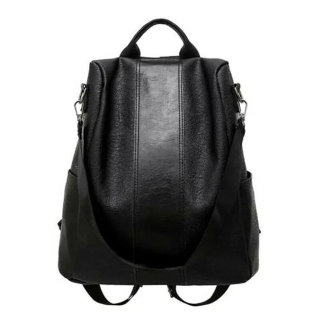 canta backpack shoulder solid leather PU bag classic Female color Value-for-money anti-theft backpack fashion Big-value deals