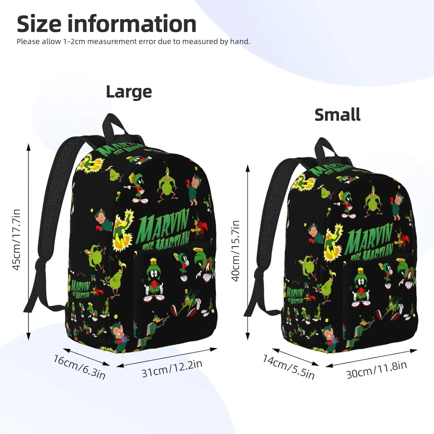 Canvas Backpacks Marvin Anime The Martian Laptop Backpack Unisex Multipurpose Double Shoulder Bag for Camping Travle Work Hiking Gifts