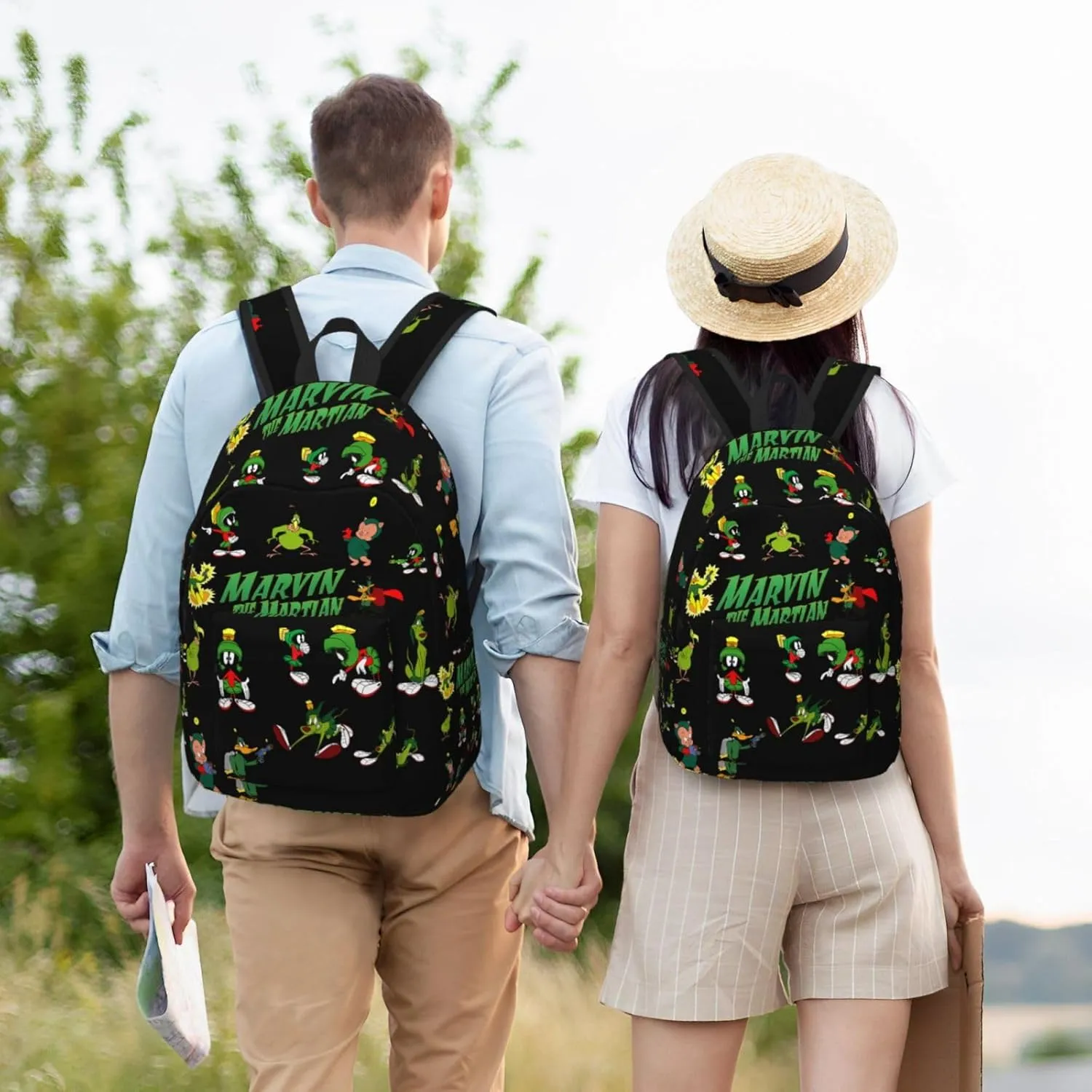 Canvas Backpacks Marvin Anime The Martian Laptop Backpack Unisex Multipurpose Double Shoulder Bag for Camping Travle Work Hiking Gifts