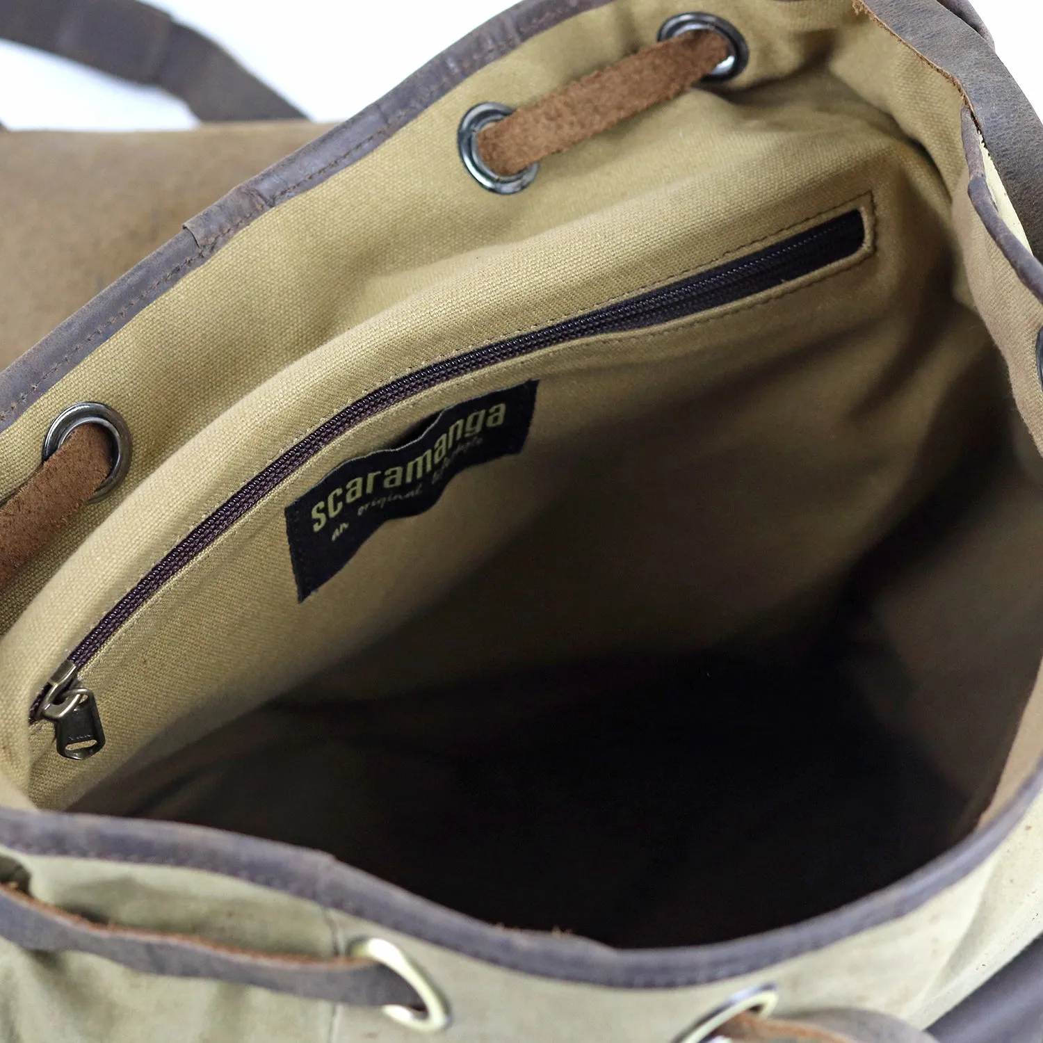 Canvas Leather Backpack Large FLBG14025