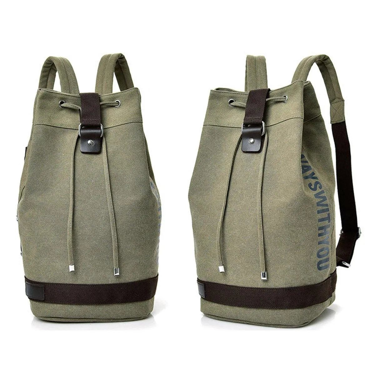 Canvas Sports Backpack Mens Leisure Travel Schoolbag Multi-purpose Backpack