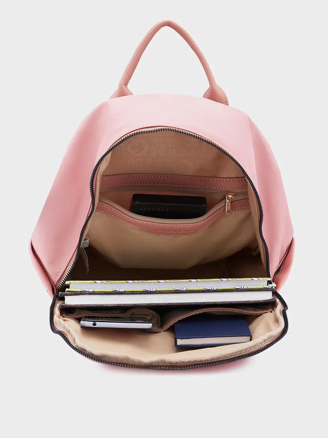 Caprese Casper Medium Pink Casual Backpack