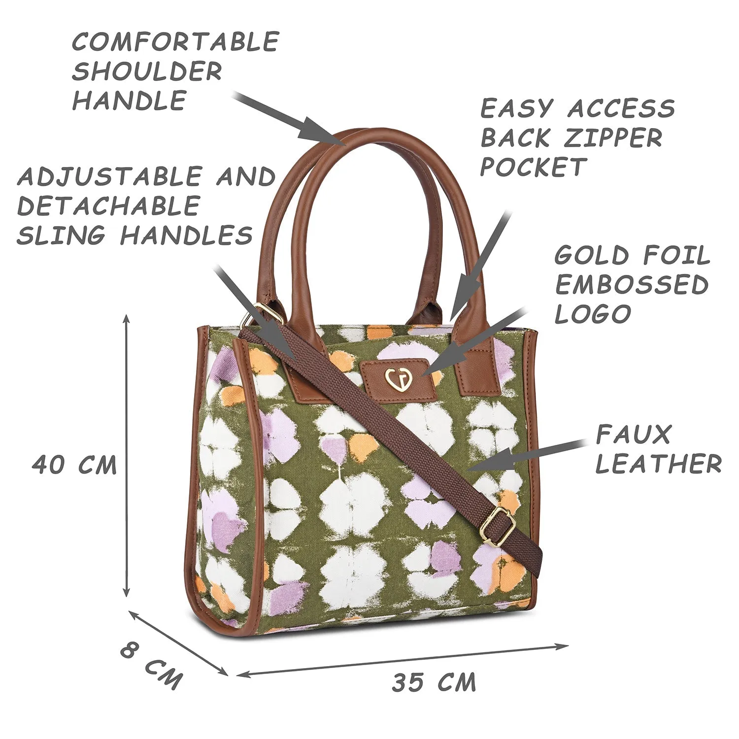 Caprese Enora Small Olive Tote Bag