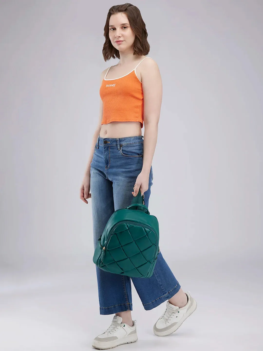 Caprese Merlin Medium Bottle Green Backpack