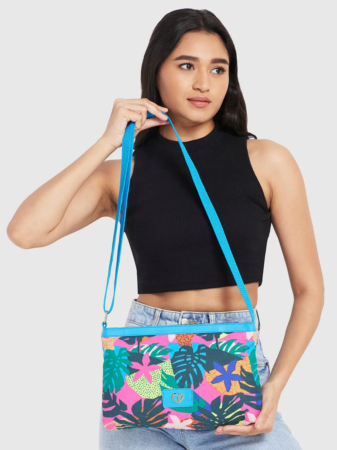 Caprese Octavia Large Fuchsia Sling Bag