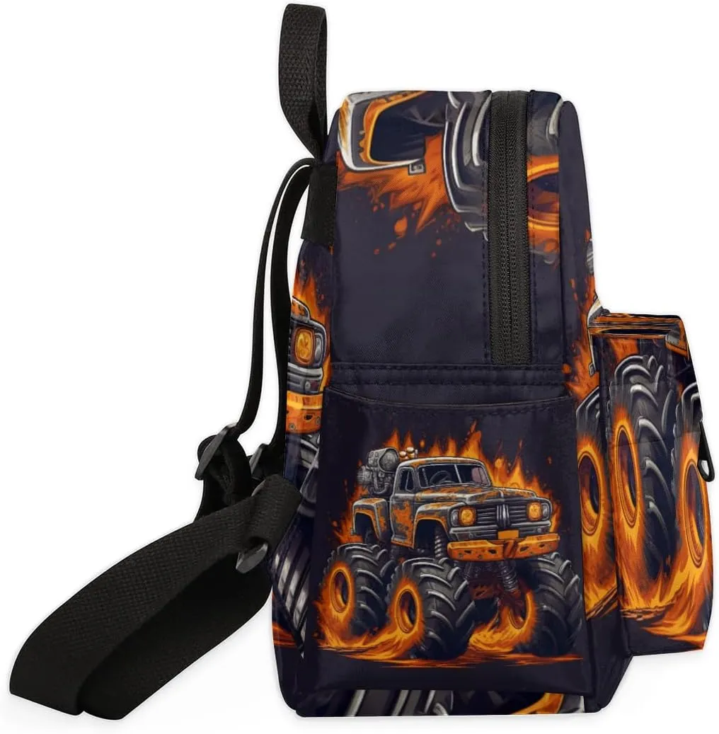 Car Monster Truck Mini Backpack Purse for Women Fashion Lightweight Small Daypack Ladies Travel Handbags Shoulder Bag