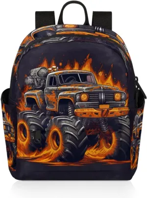 Car Monster Truck Mini Backpack Purse for Women Fashion Lightweight Small Daypack Ladies Travel Handbags Shoulder Bag