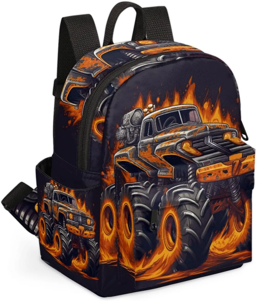 Car Monster Truck Mini Backpack Purse for Women Fashion Lightweight Small Daypack Ladies Travel Handbags Shoulder Bag