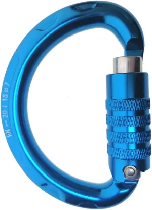 Carabiner Clips,Spring Clips， 20KN Semi-Circle Half-Moon Buckle Auto-lockLocking for Rock Climbing Caving Paraglider Tree Climb Arborist Harness