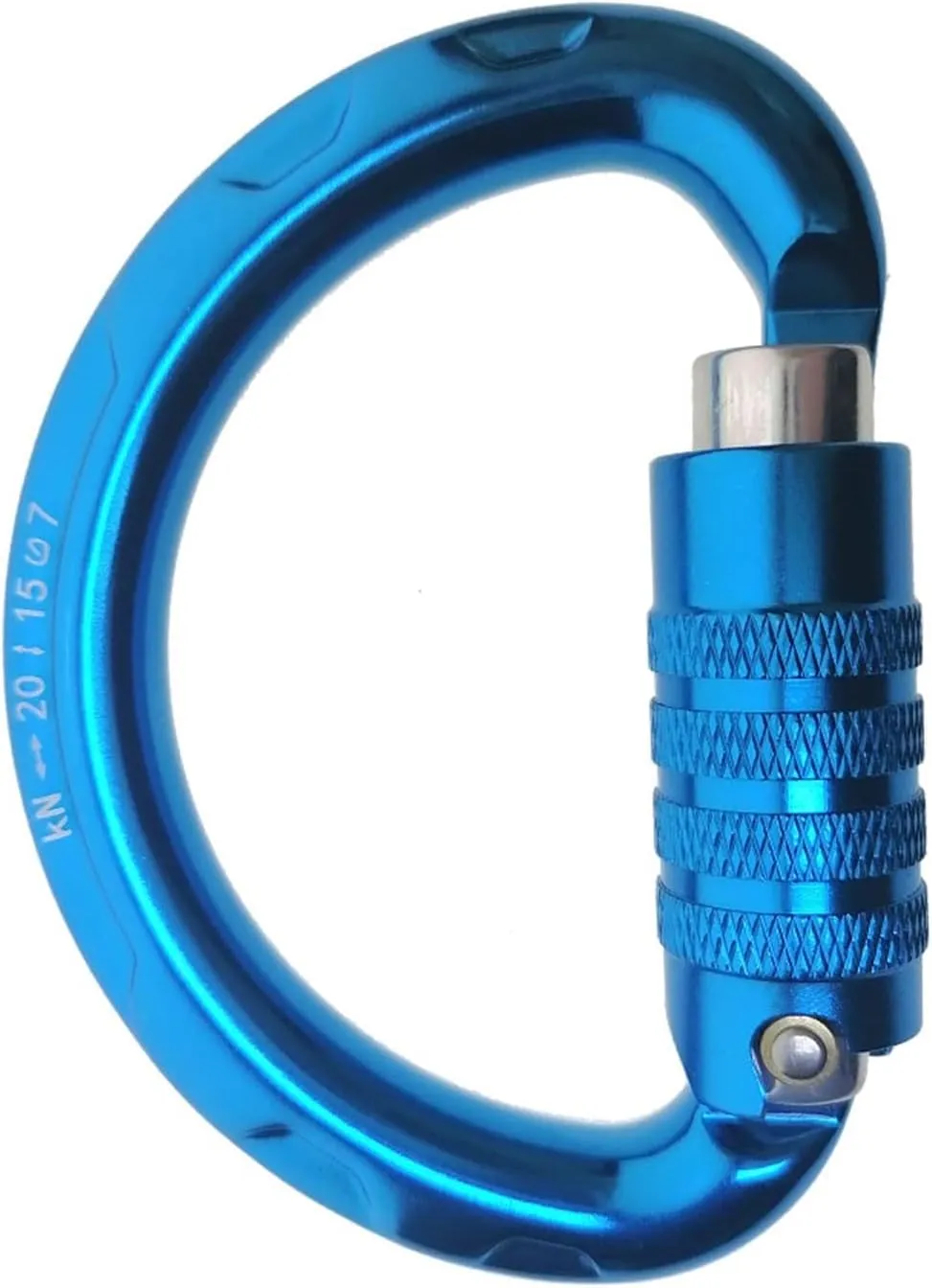 Carabiner Clips,Spring Clips， 20KN Semi-Circle Half-Moon Buckle Auto-lockLocking for Rock Climbing Caving Paraglider Tree Climb Arborist Harness