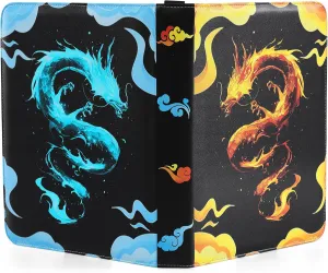 Card Binder – 9 Pocket Trading Card Binder – 900 Card Zipper Album with 50 Double Sided Sleeves, PU Leather Collector Case for Standard 2.5 × 3.5 in Game & Sports Cards