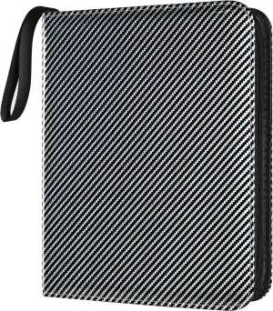 Card Binder for Toploaders, Portable 4 Pockets Trading Card Holder Albums for Sports, Trading, and Gaming Cards Silver