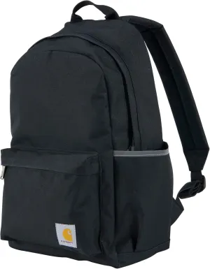 Carhartt 21L Classic Backpack, Water-Resistant Pack W/ 15" Laptop Sleeve and Organizational Compartments, Black, PFAS Free