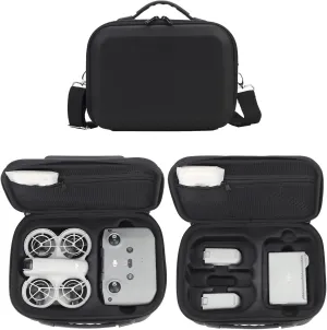 Carrying Case for DJI Neo-Portable PU Protective Storage Bag with YKK Zipper for DJI Neo Fly More Combo,RC-N3 Remote Controller, Neo Intelligent Flight Battery & Aceessories-Black