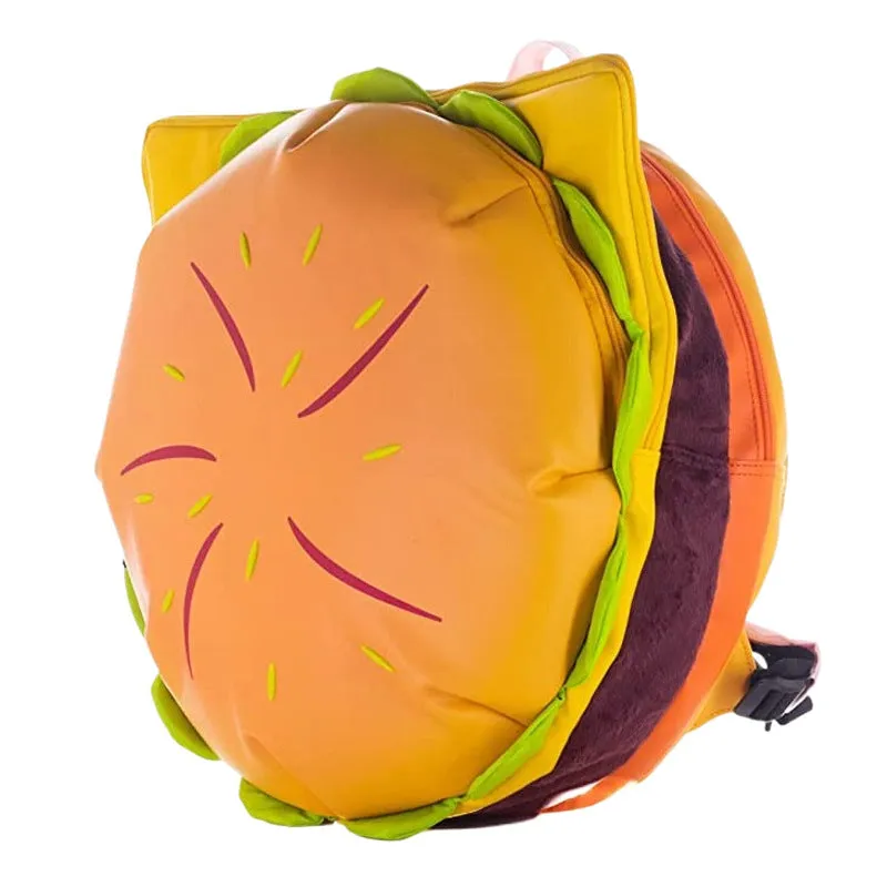 Cartoon Cheeseburger Cute Campus Interlayer Large Backpacks
