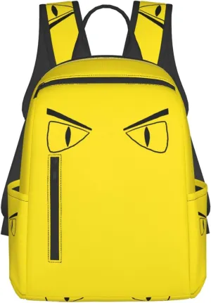 Cartoon Eyes Angry Face Casual Backpacks Large Capacity Laptop Backpack Sports Rucksack Travel Daypack Adjustable Shoulder Strap Work Bag for Outdoor Camping