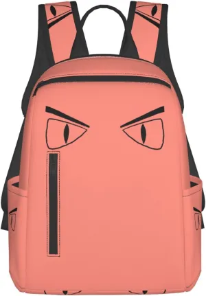 Cartoon Eyes Angry Face Casual Backpacks Large Capacity Laptop Backpack Sports Rucksack Travel Daypack Adjustable Shoulder Strap Work Bag for Outdoor Camping