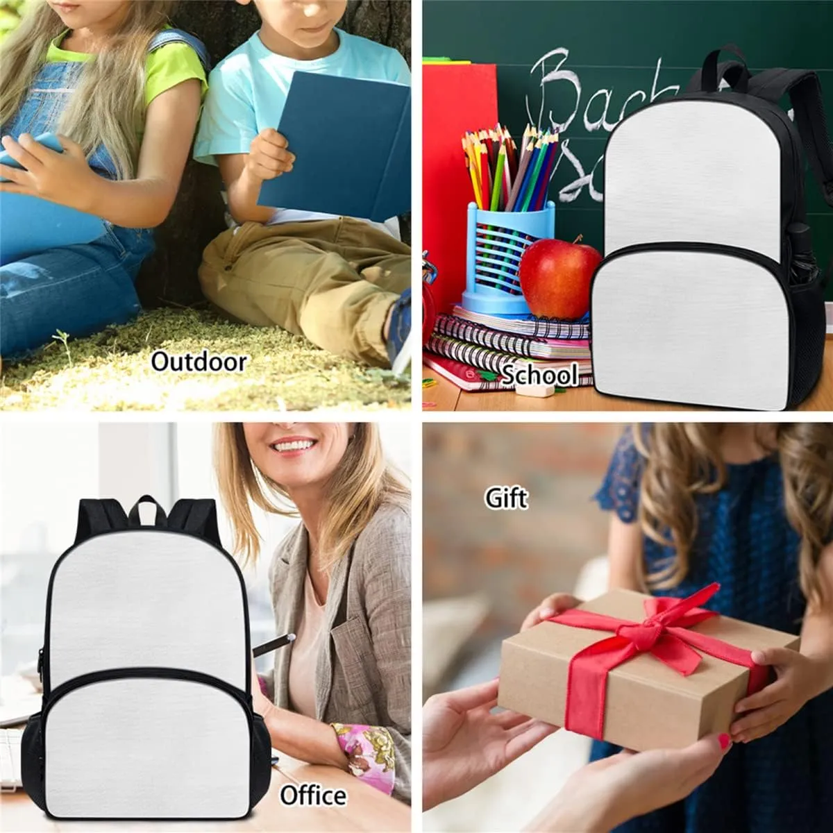 Cartoon School Bus Backpack for Girls Boys 17 Inch School Bags Lightweight Portable Bookbags Outdoor Travel Daypack for Beach Camping Cycling