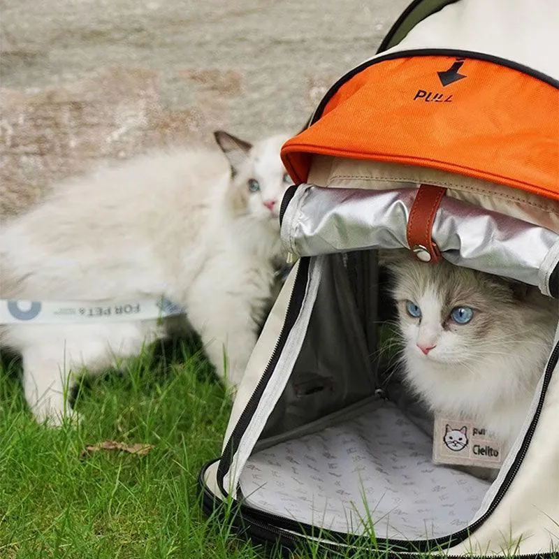 Cat Carrier Tent Foldable Large 2 Color Backpack