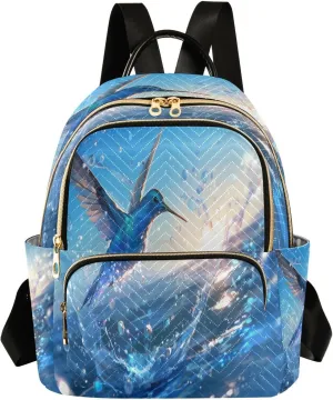 CEBUGI Hummingbird Women's Backpack Purse Fashion Travel Anti Theft Backpack Casual Daypack for Work College,S