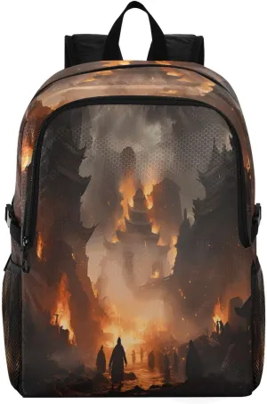 CEBUGI Waterproof Travel Hiking Backpacks Lightweight Packable Daypack Casual Foldable Shoulder Bag for Women Men Travel Camping Vacation(Spectacular Volcano)