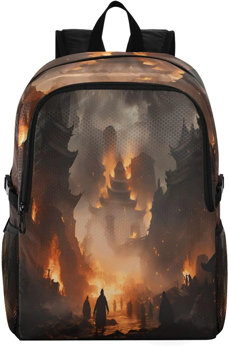 CEBUGI Waterproof Travel Hiking Backpacks Lightweight Packable Daypack Casual Foldable Shoulder Bag for Women Men Travel Camping Vacation(Spectacular Volcano)