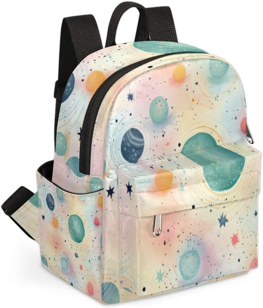 cfpolar Mini Backpack Purse for Women, Universe Meteorite Stars Small Backpack Multi Functional Casual Daypack Soft Shoulder Bag Handbags for Ladies Travel Work
