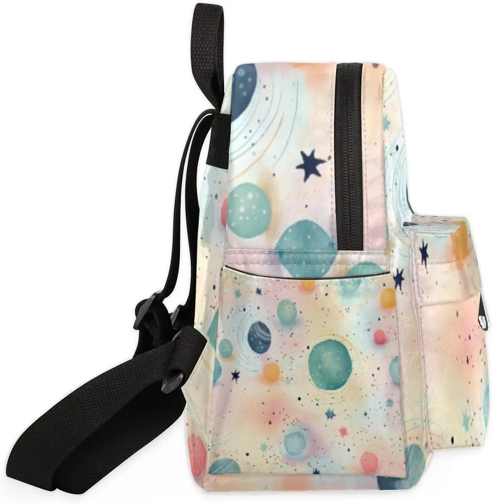cfpolar Mini Backpack Purse for Women, Universe Meteorite Stars Small Backpack Multi Functional Casual Daypack Soft Shoulder Bag Handbags for Ladies Travel Work
