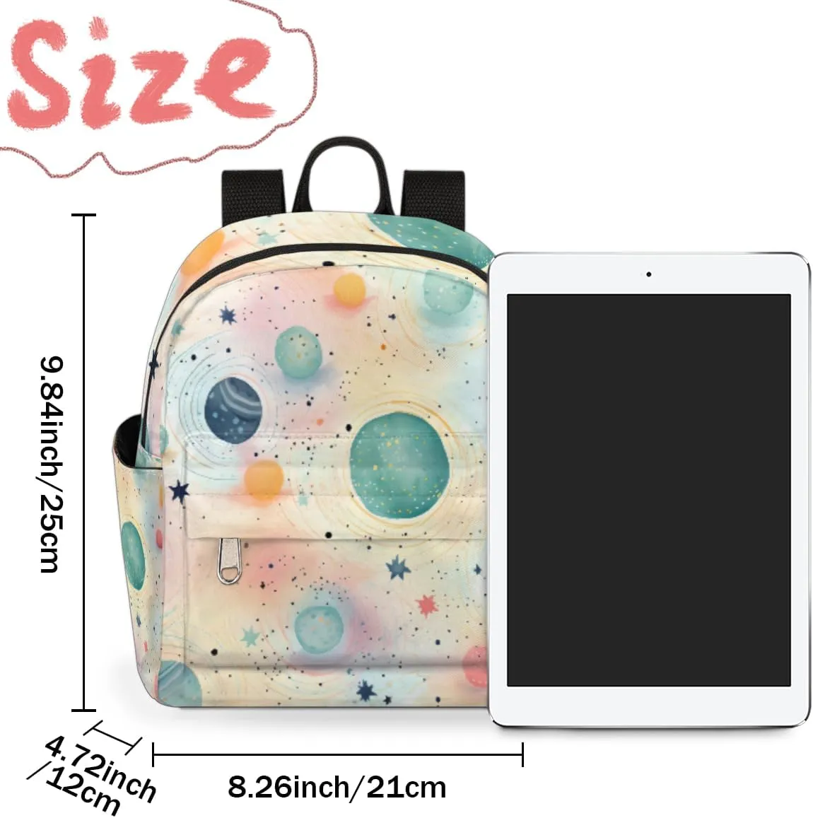 cfpolar Mini Backpack Purse for Women, Universe Meteorite Stars Small Backpack Multi Functional Casual Daypack Soft Shoulder Bag Handbags for Ladies Travel Work