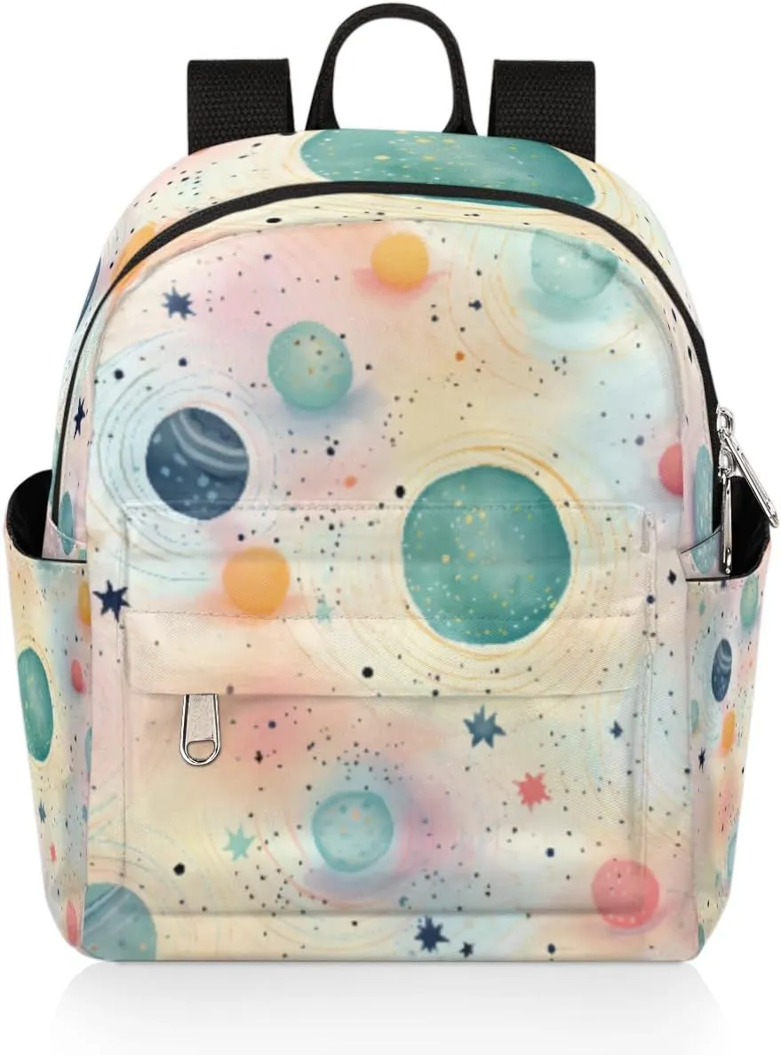 cfpolar Mini Backpack Purse for Women, Universe Meteorite Stars Small Backpack Multi Functional Casual Daypack Soft Shoulder Bag Handbags for Ladies Travel Work