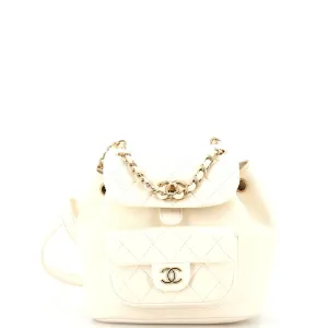 CHANEL Duma Drawstring Backpack Quilted Lambskin Small