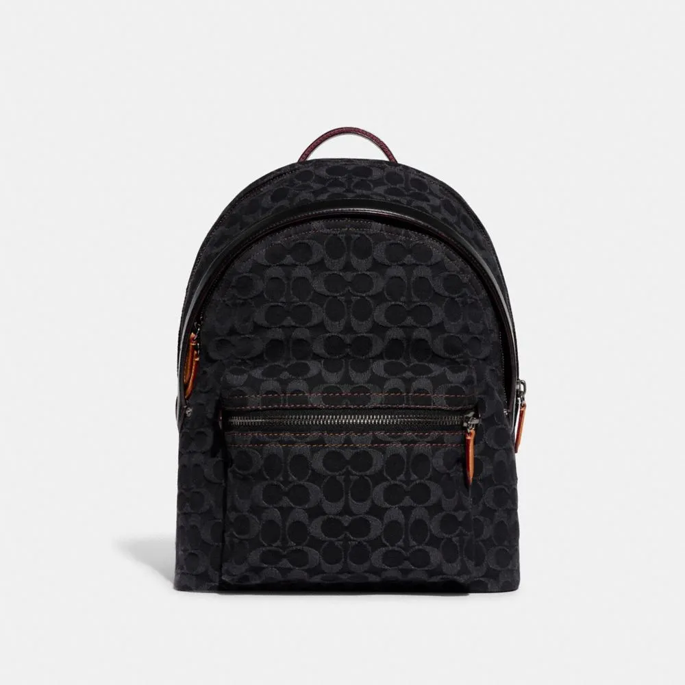 Charter Backpack In Signature Denim