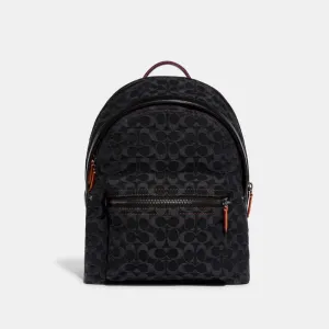 Charter Backpack In Signature Denim