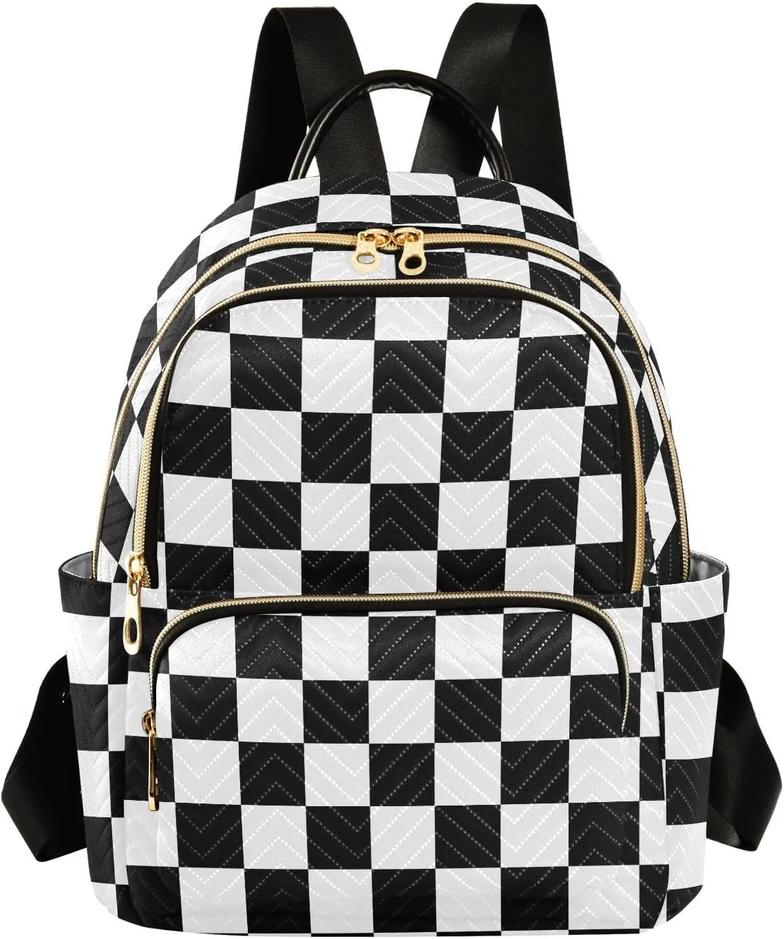 Checkerboard Plaid Backpack Purse for Women Anti-theft Small Fashion Travel Backpack Hiking Sports Ladies Daypack,M