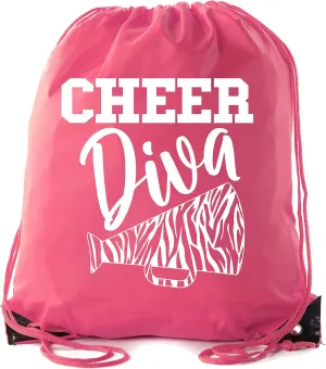 Cheer Bags, Pom Pom and Cheerleader drawstring Backpacks, Cheerleader Team bags