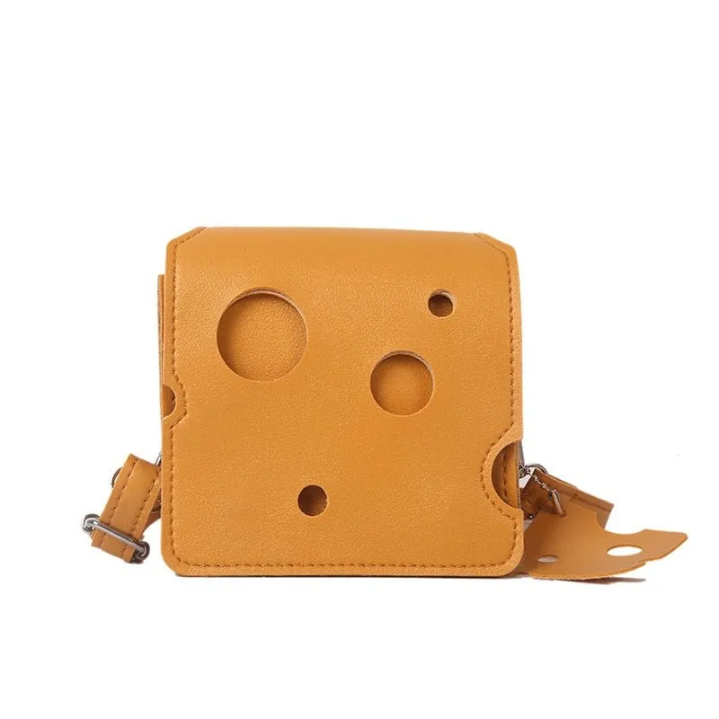 Cheese Shaped Mini Crossbody Bag