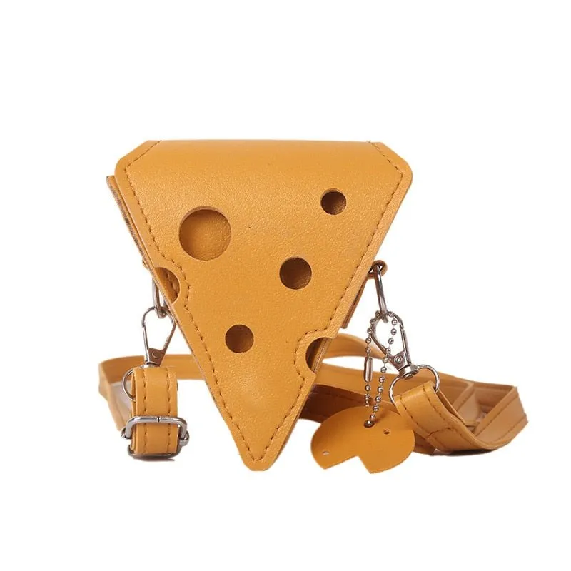 Cheese Shaped Mini Crossbody Bag