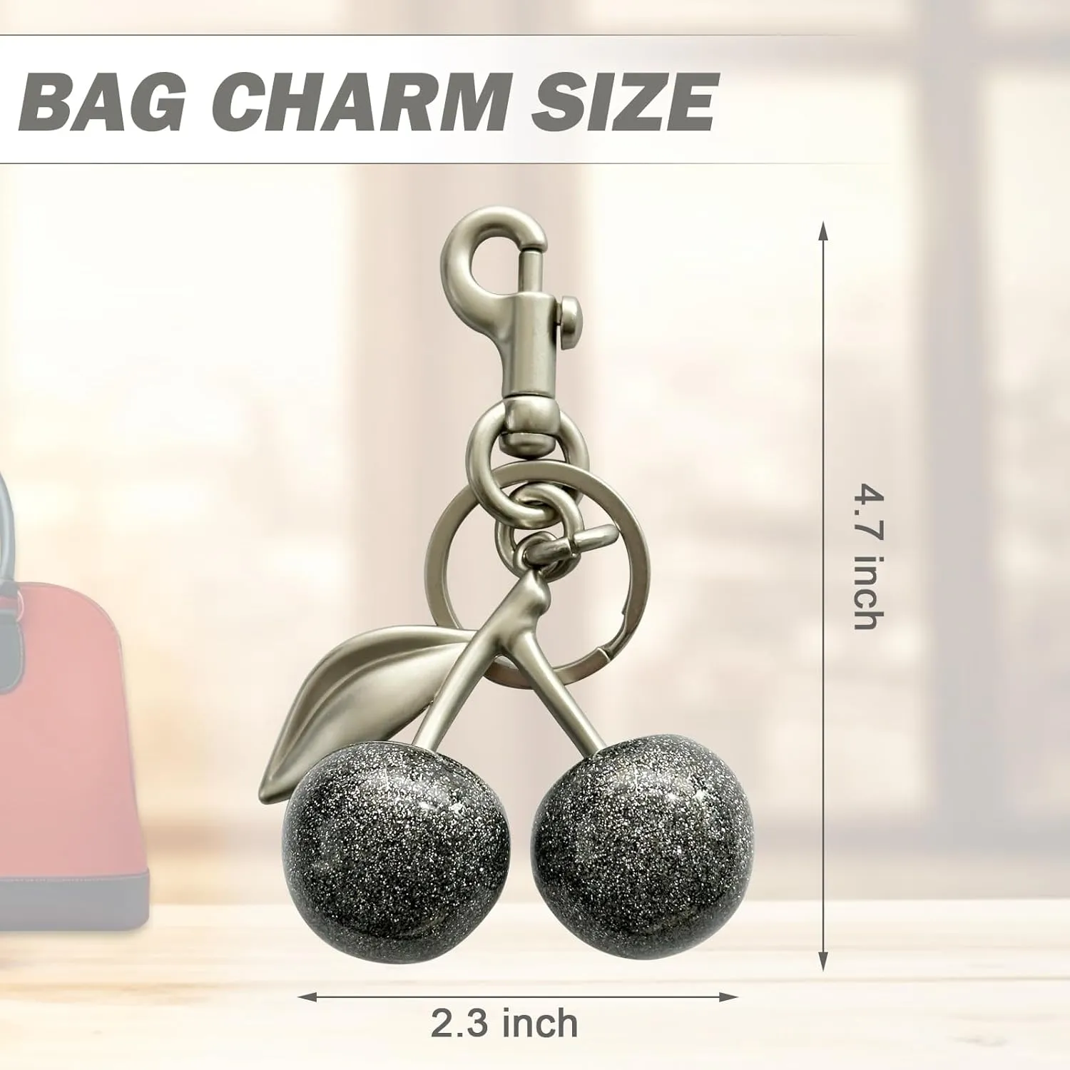 Cherry Bag Charm Purse Charms Keychain,Bag Charms Accessories keychian for Women
