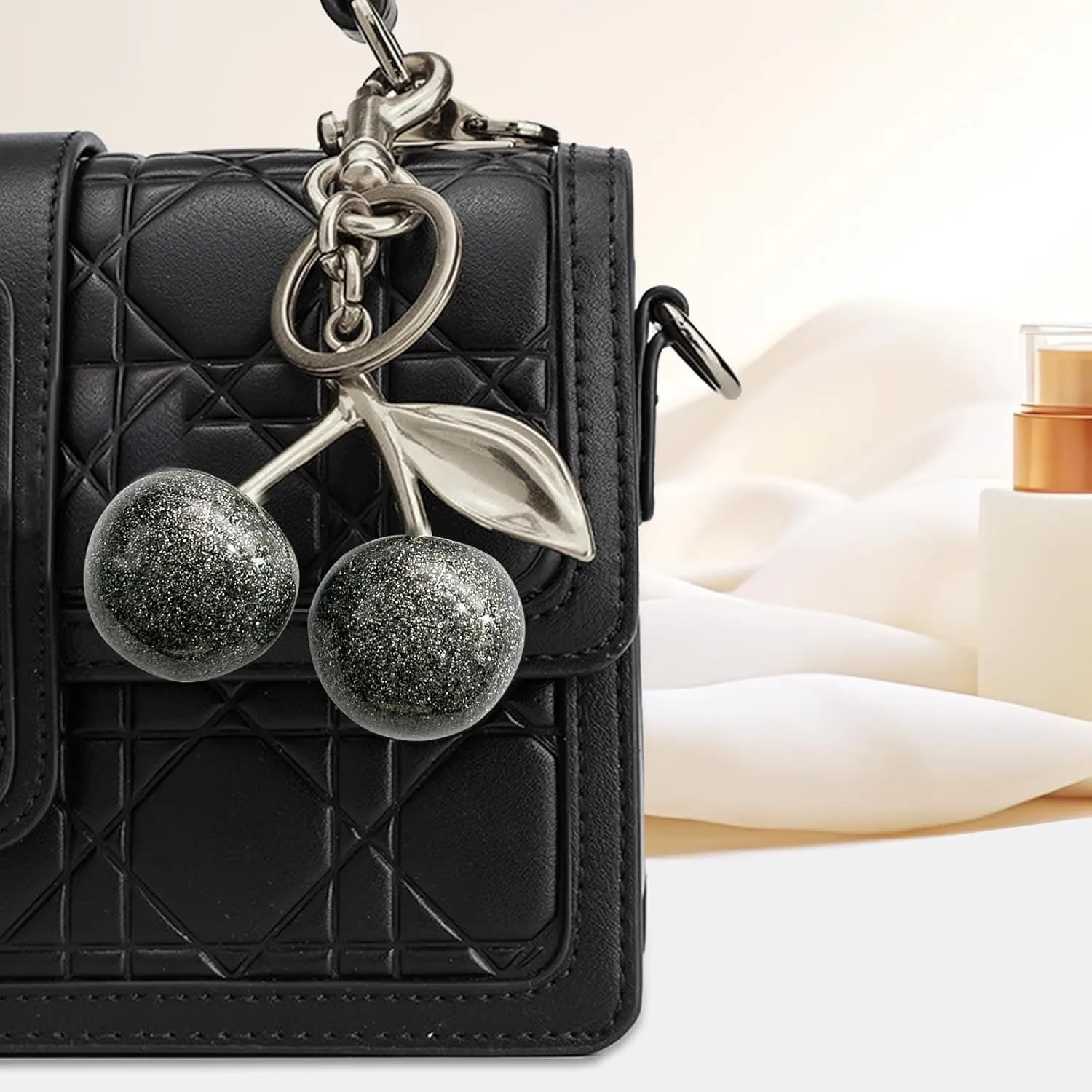 Cherry Bag Charm Purse Charms Keychain,Bag Charms Accessories keychian for Women