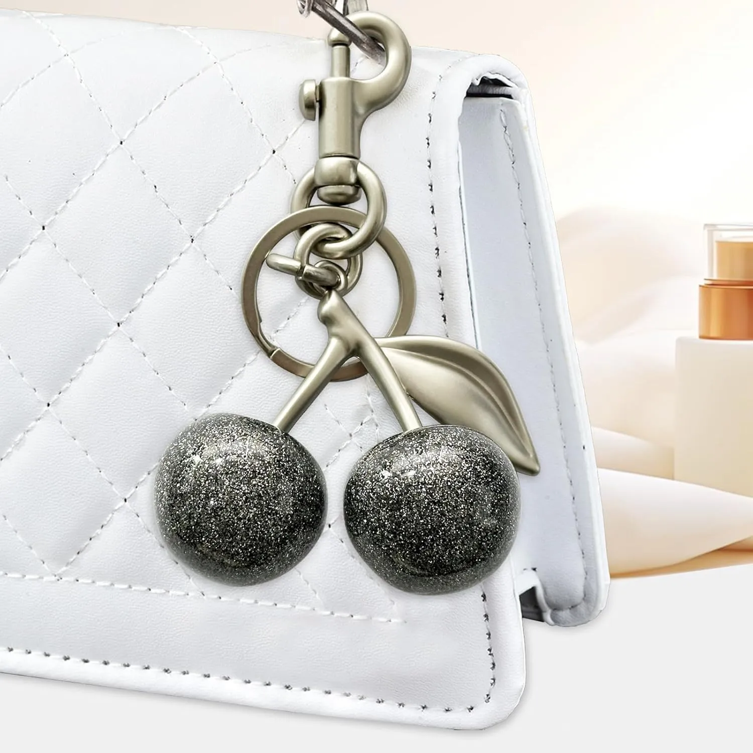 Cherry Bag Charm Purse Charms Keychain,Bag Charms Accessories keychian for Women