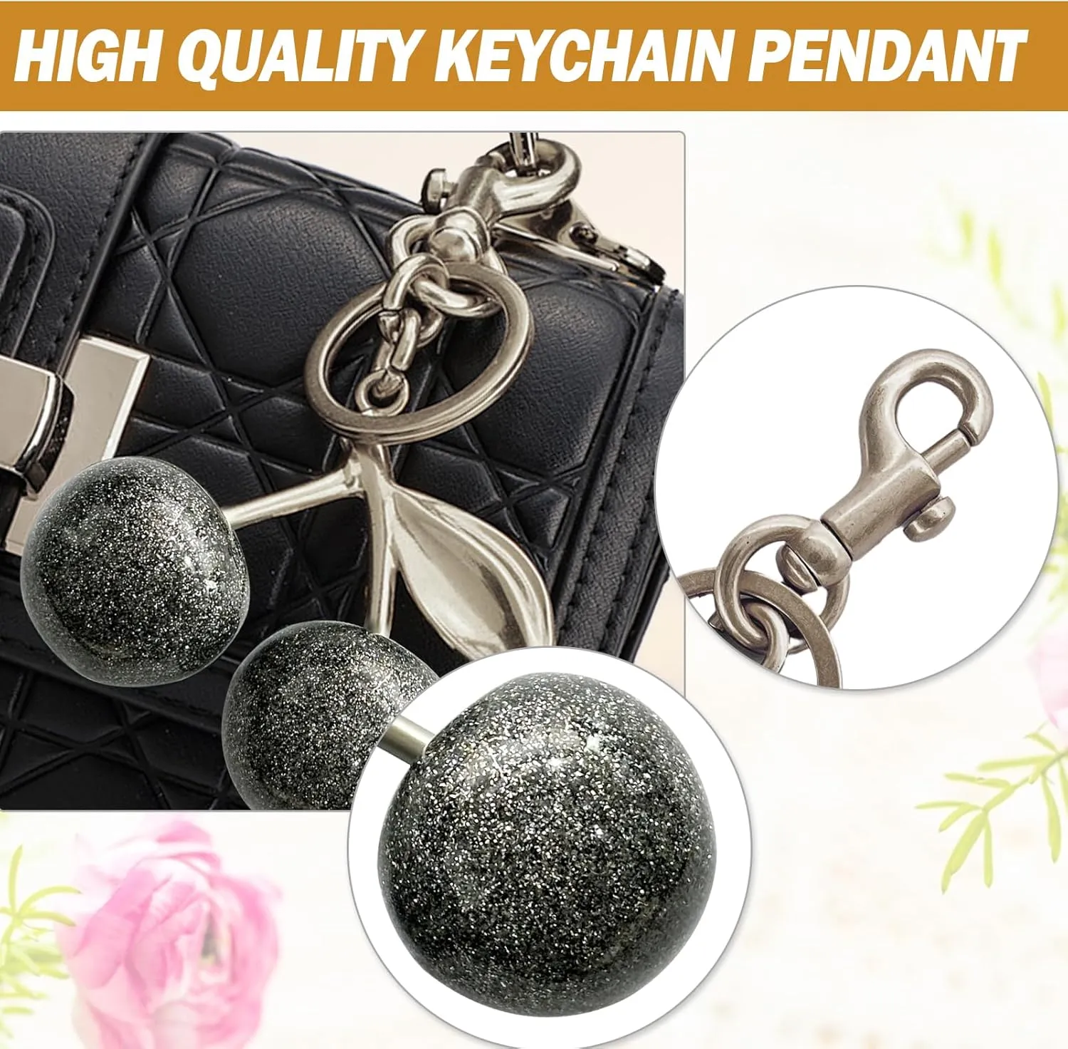 Cherry Bag Charm Purse Charms Keychain,Bag Charms Accessories keychian for Women