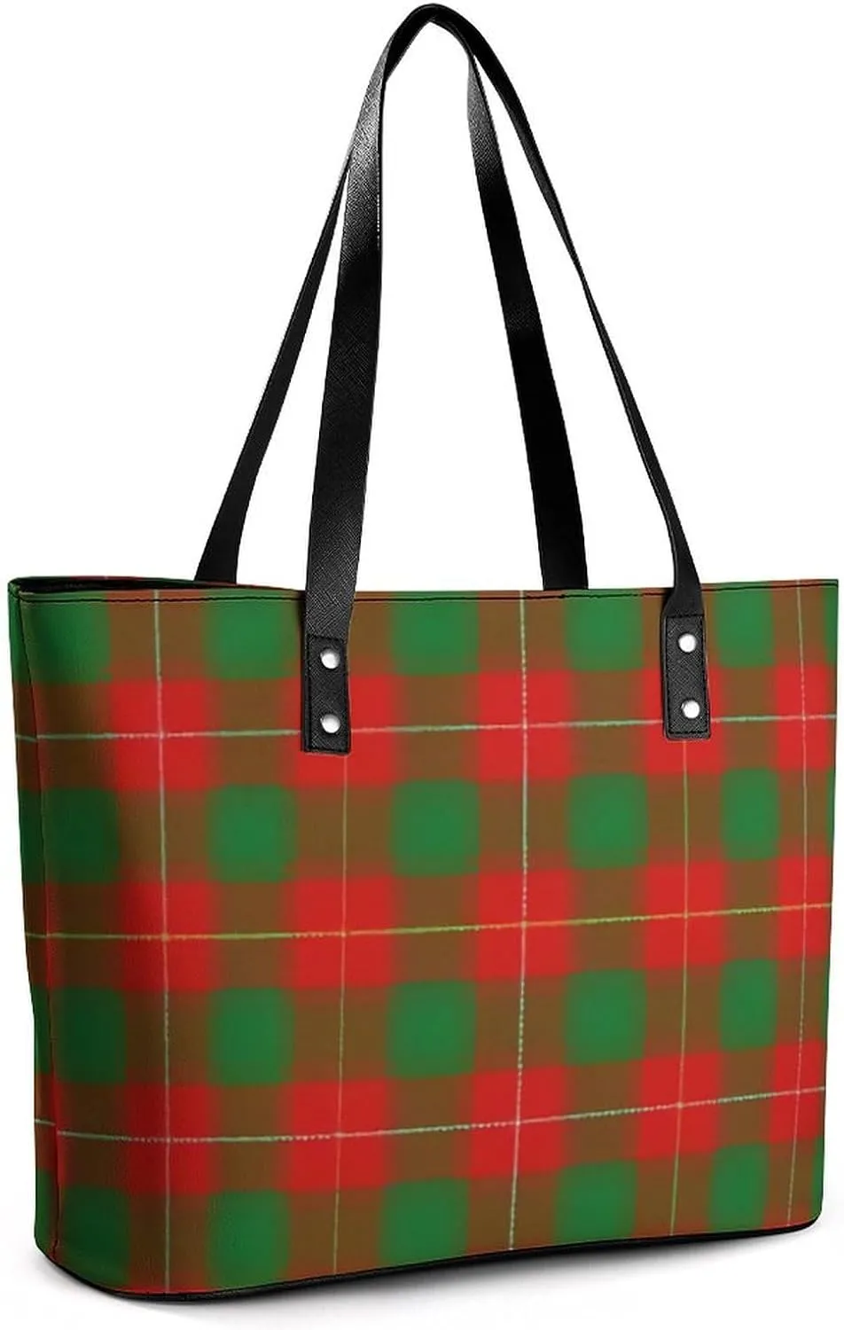 Clan Rutherford Tartan Large Capacity Portable Leather Handbag