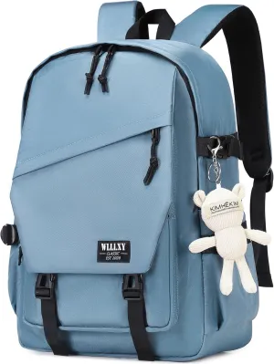 College Laptop Backpack for Men Women 16 Elementary Middle High School Book Bag For Teens Girls Boys Anti Theft Travel Backpacks Waterproof Casual Daypack Large Student Bookbags (Blue Dusk-L)