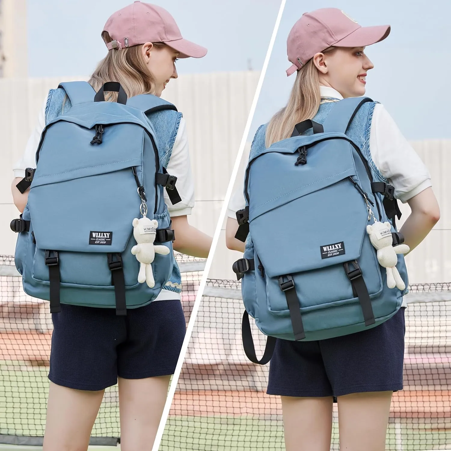 College Laptop Backpack for Men Women 16 Elementary Middle High School Book Bag For Teens Girls Boys Anti Theft Travel Backpacks Waterproof Casual Daypack Large Student Bookbags (Blue Dusk-L)