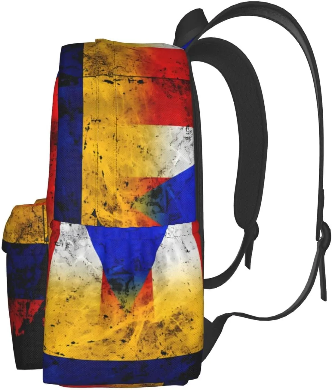 Colombian Puerto Rican Colombia Boricua Flag Large Travel Backpack Casual Backpacks Laptop Daypack Working Rucksack Lightweight Back Pack Sports Bag with Adjustable Shoulder Strap