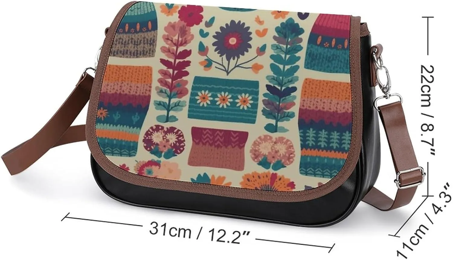 Color Dot Pattern Crossbody Bags for Women Travel Shoulder Bag Small Leather Cross Body Handbags