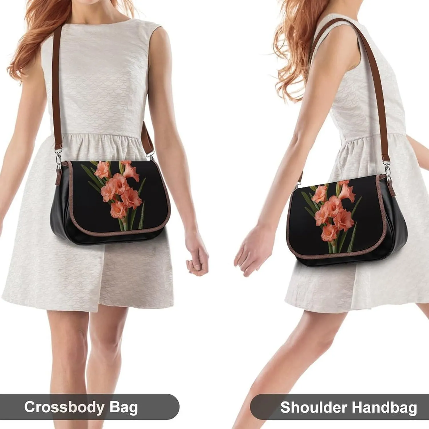 Color Dot Pattern Crossbody Bags for Women Travel Shoulder Bag Small Leather Cross Body Handbags
