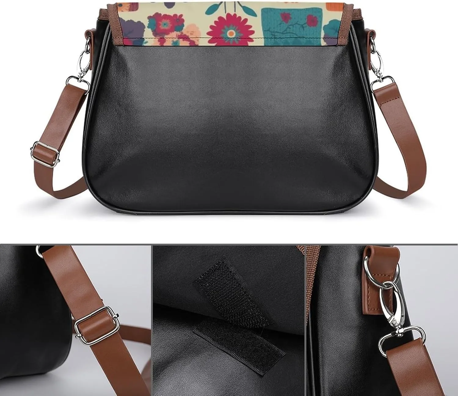Color Dot Pattern Crossbody Bags for Women Travel Shoulder Bag Small Leather Cross Body Handbags