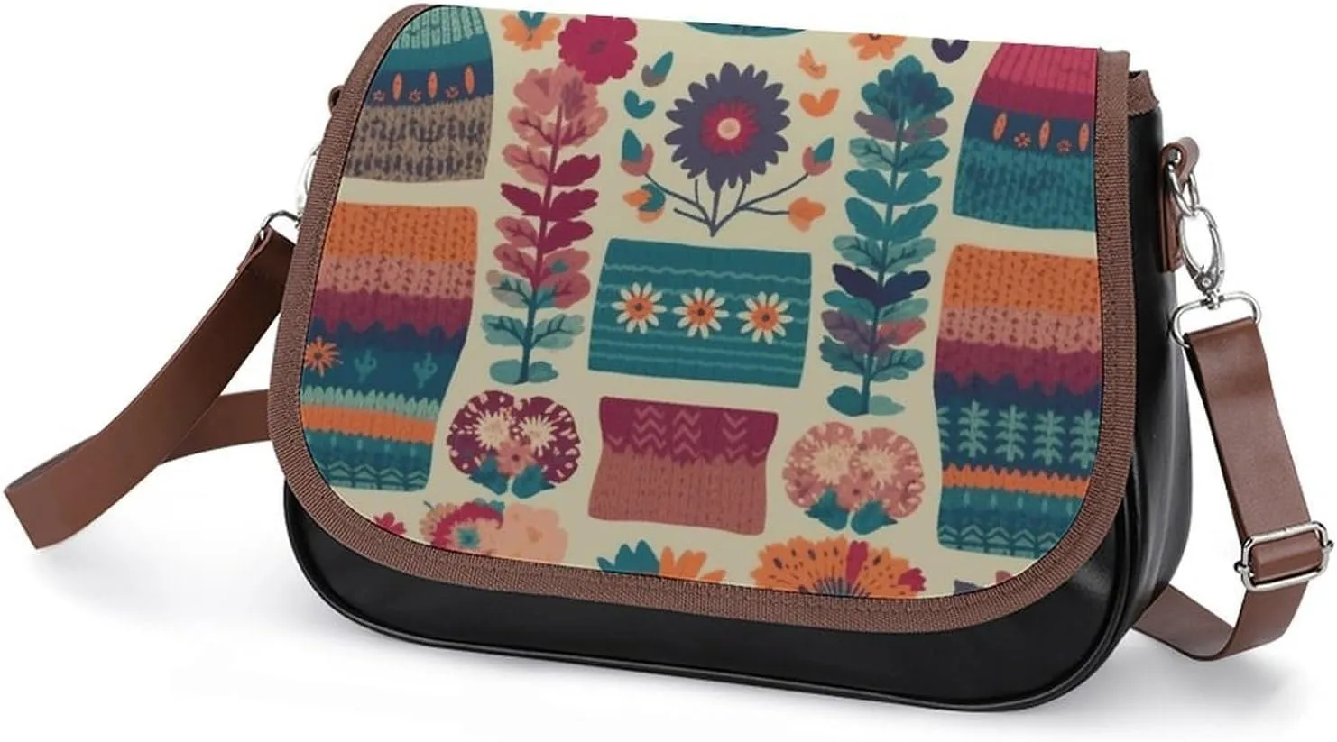 Color Dot Pattern Crossbody Bags for Women Travel Shoulder Bag Small Leather Cross Body Handbags