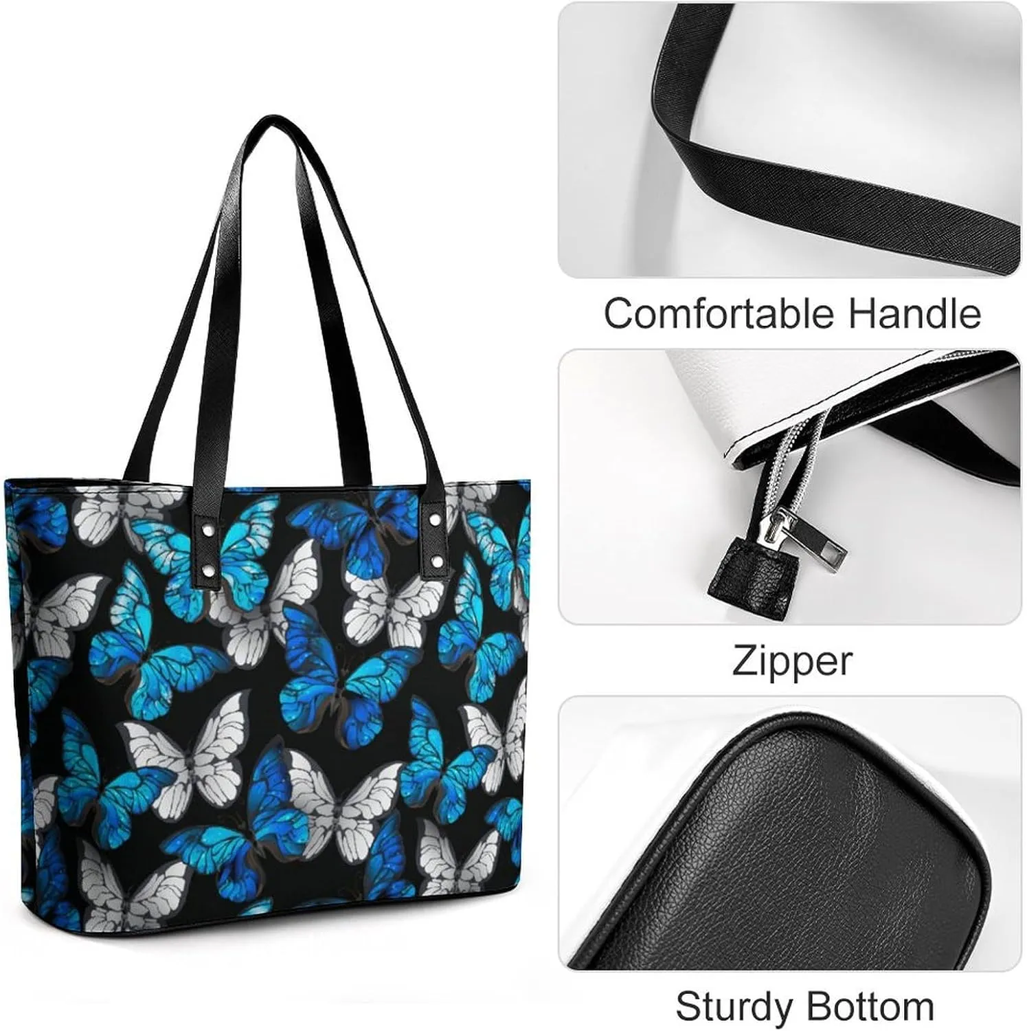 Colorful Print Large Capacity Portable Leather Handbag